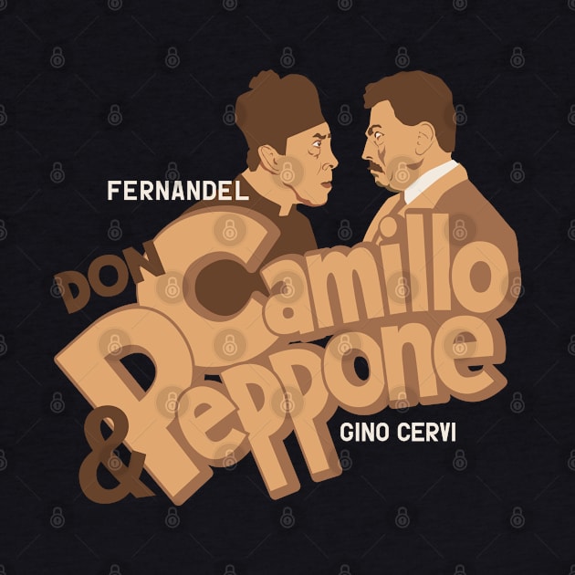 Don Camillo and Peppone Illustration - Fernandel by Boogosh